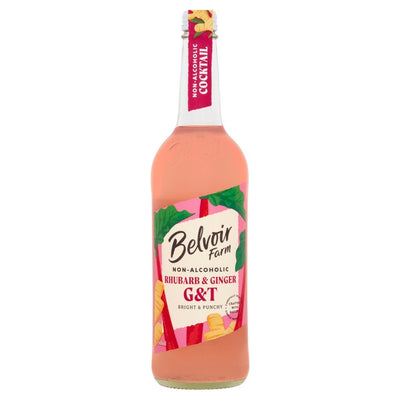 Belvoir Rhubarb & Ginger G&T Sparkling Non-Alcoholic Drink 750ml