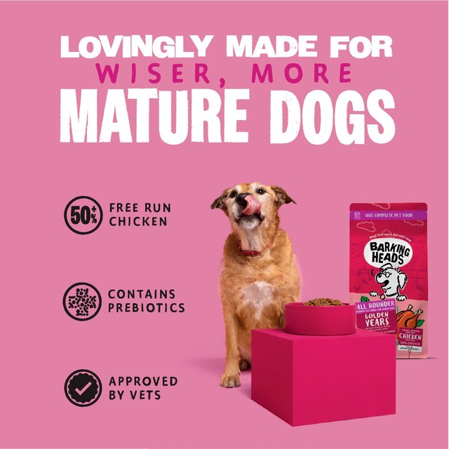 Barking Heads Golden Years dry dog food 2kg - British product