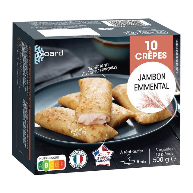 Picard Ham Emmental frozen crepes 10 pack, imported from the UK