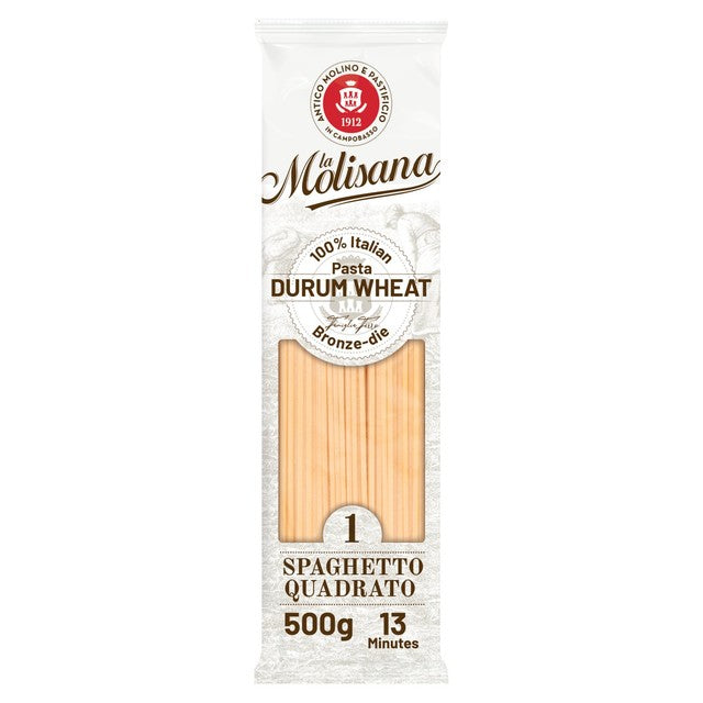 La Molisana Quadrato square spaghetti pasta 500g, UK version