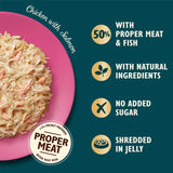Lily's Kitchen cat food shredded fillets in jelly with chicken and salmon 8 x 70g, UK version
