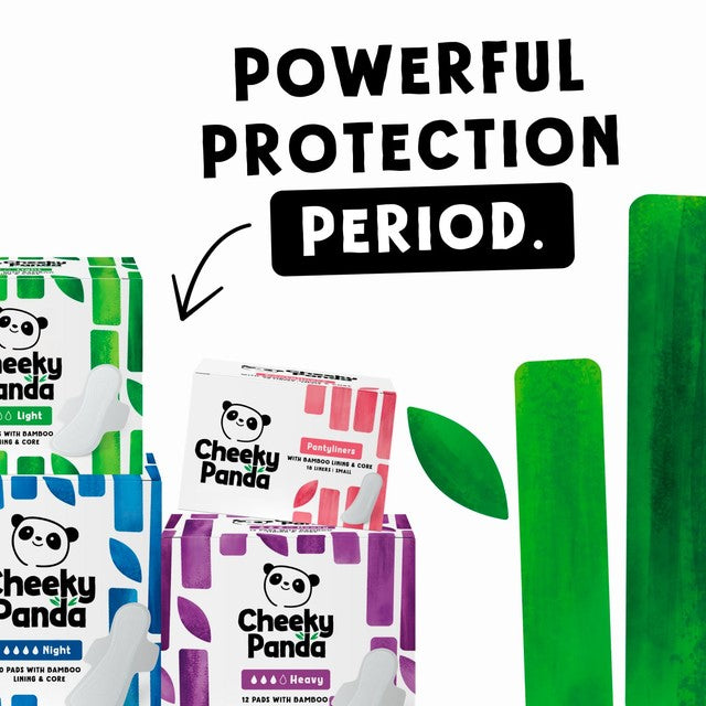 The Cheeky Panda unscented pantyliners 18 pack (British brand)
