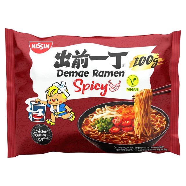 Nissin Demae Ramen Spicy instant noodles 100g, imported from the UK