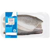 Ocado sea bass fillets skin on boneless 360g, imported from the UK