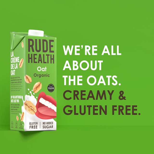 Rude Health organic oat drink 1L, imported from the UK