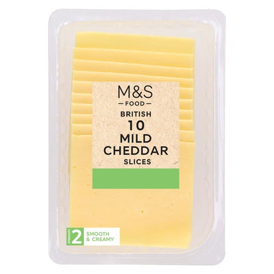 M&S British Mild Cheddar Cheese 10 Slices 250g