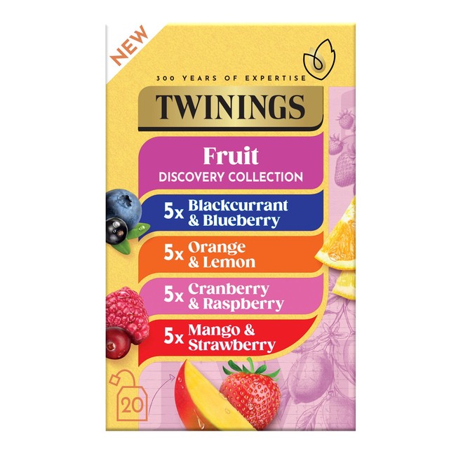Twinings fruit tea selection box of 20 herbal infusion teabags (British brand)