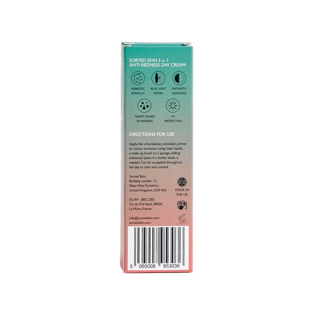 Sorted Skin 5 in 1 Anti-Redness SPF50 Day Cream - Prebiotic Microbiome