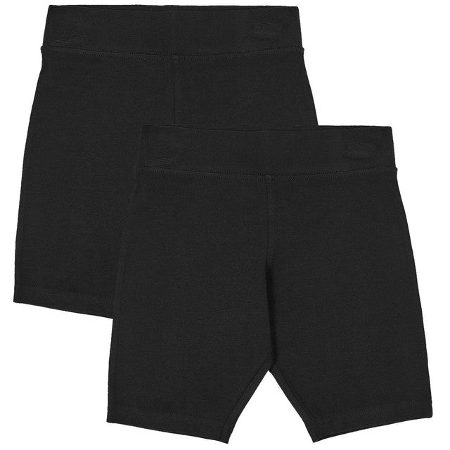 M&S girls' cotton stretch shorts black 4-5 years, imported from the UK