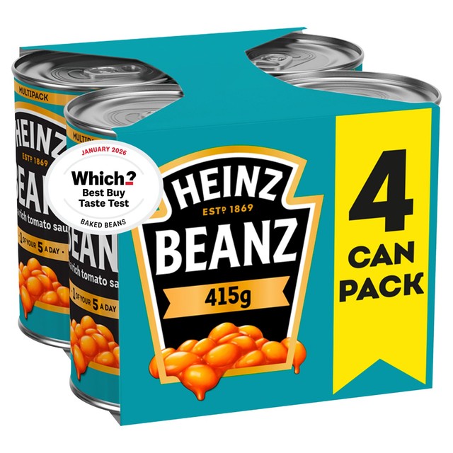 Heinz Baked Beans in Tomato Sauce 4x415g, UK version