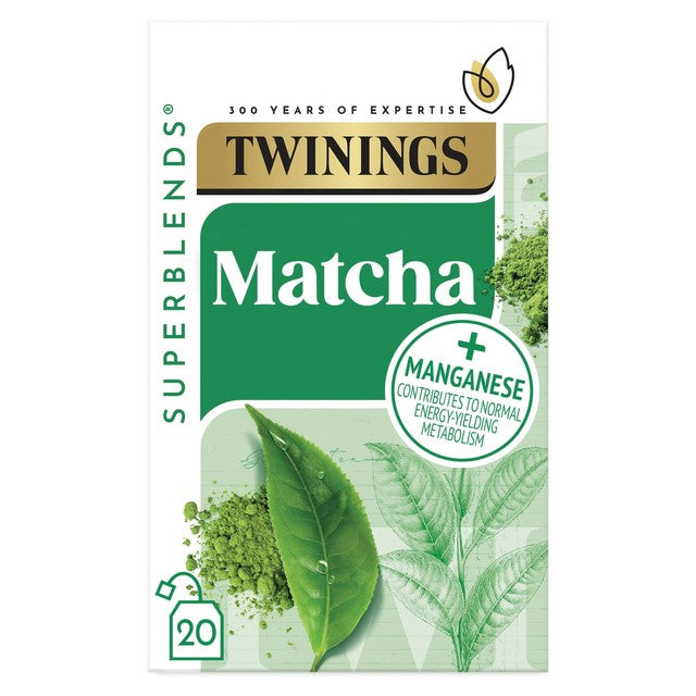 Twinings Super Green Matcha green tea bags 20 tea bags (British brand)