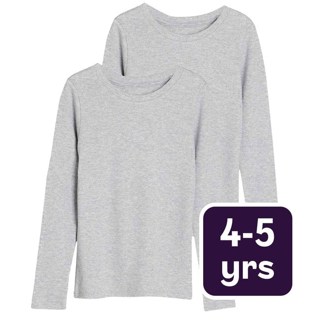 M&S Heatgen Thermal Tops 4-5 Years Grey Marl, imported from the UK