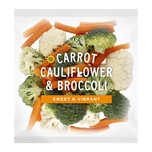 M&S Carrot Cauliflower Broccoli 500g, imported from the UK