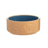 Mason Cash Cane/Blue Lettered cat bowl 13cm, imported from the UK