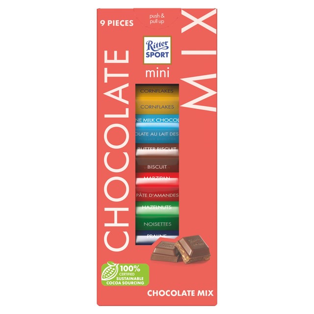 Ritter Sport Colourful Towers chocolate mix gift box 150g, imported from the UK