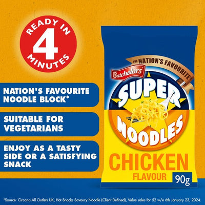 Batchelors Super Noodles Speckgeschmack Instant Noodles 90g