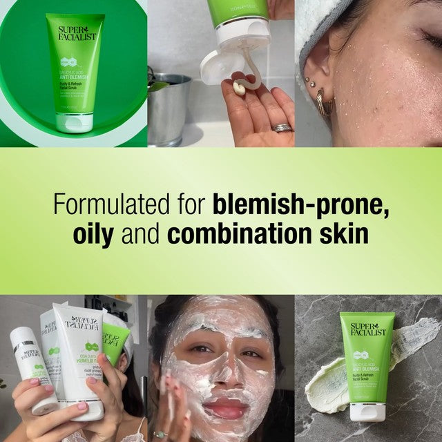 Super Facialist Salicylic Acid Anti Blemish Facial Scrub 150ml (British brand)