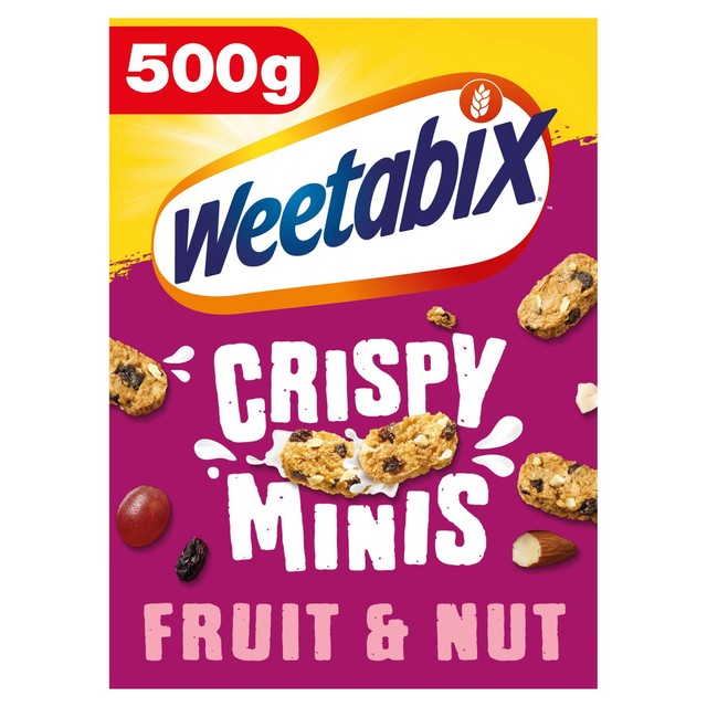 Weetabix Crispy Minis Fruit & Nut breakfast cereal 500g (British brand)