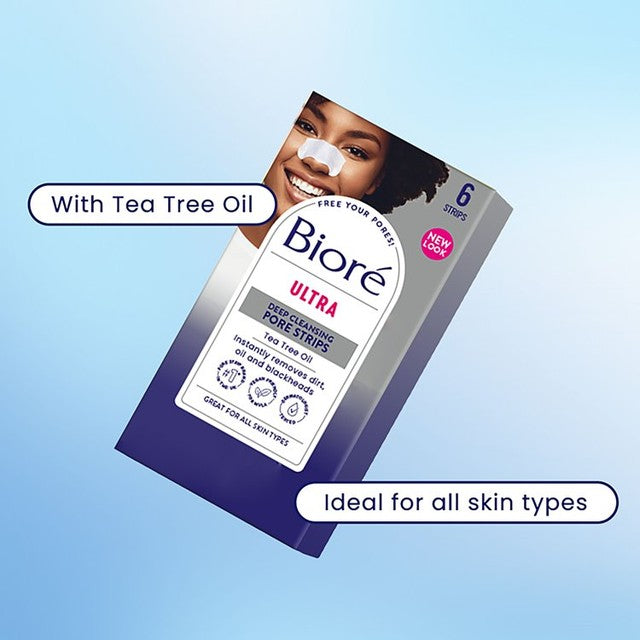 Biore pore strips Tea Tree 6 Pack - British product
