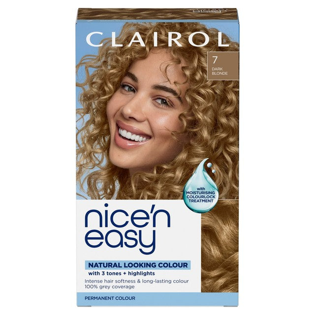 Clairol Nice'n Easy 7 dark blonde hair dye - British product