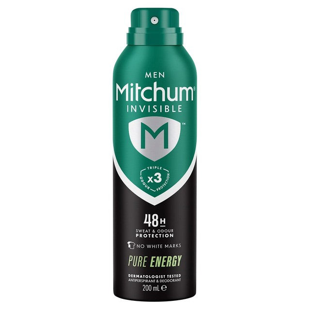 Mitchum Men Pure Energy Anti-Perspirant Deodorant 200ml, imported from the UK