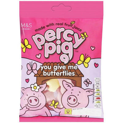 Gommes fruitées M&S Percy Pig You Give Me Butterflies 150 g