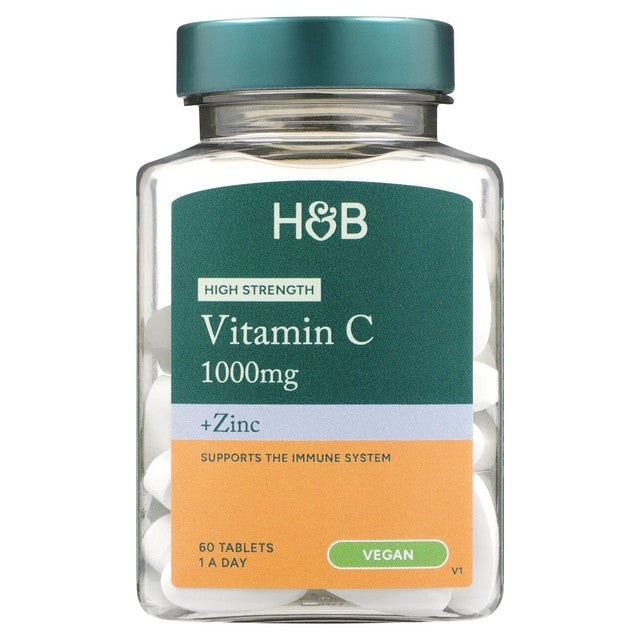 Holland & Barrett Vitamin C & Zinc Tablets 60 tablets, UK version