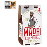 Madri Excepcional 0.0% alcohol-free lager beer 4 x 330ml, imported from the UK