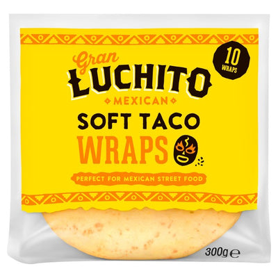 Gran Luchito Soft Taco Tortilla Wraps 10 Pack