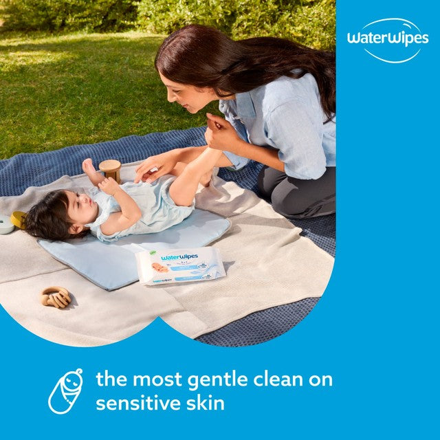 WaterWipes sensitive newborn plastic free baby wipes 28 wipes travel (British brand)