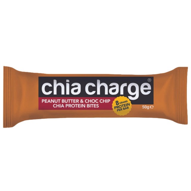 The Chia Charge Peanut Butter & Choc Chip Protein Bites 50g - British product