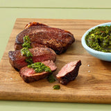 Ocado organic 2 beef rump steaks 400g, imported from the UK