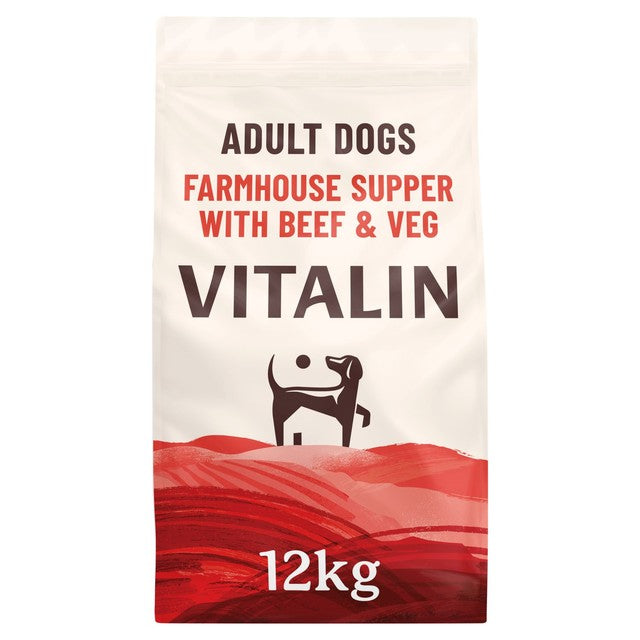Vitalin Farmhouse Supper with beef and veg dry dog food 12kg (British brand)