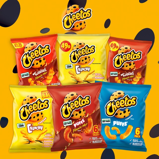 Cheetos Puffs Flamin' Hot Multipack - British product