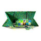 Deva Designs Neon Blue Birthday Medium Gift Bag, imported from the UK