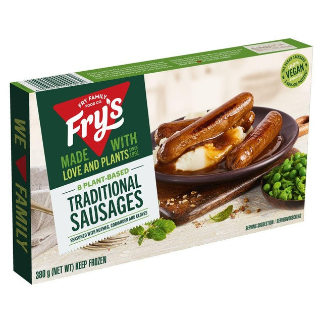 Fry's traditional vegan sausages 380g - British product