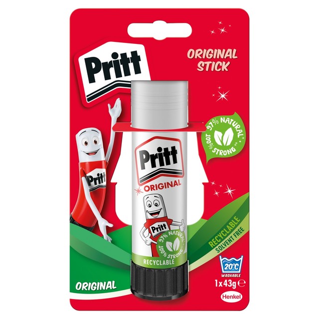 Pritt glue stick Original 43g, imported from the UK