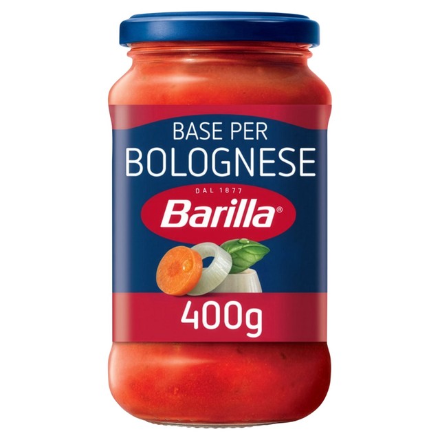 Barilla Bolognese pasta sauce jar 400g, imported from the UK