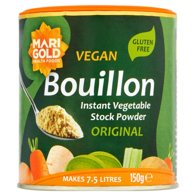 Marigold Health Foods Swiss Vegetable Bouillon Powder 150g, imported from the UK