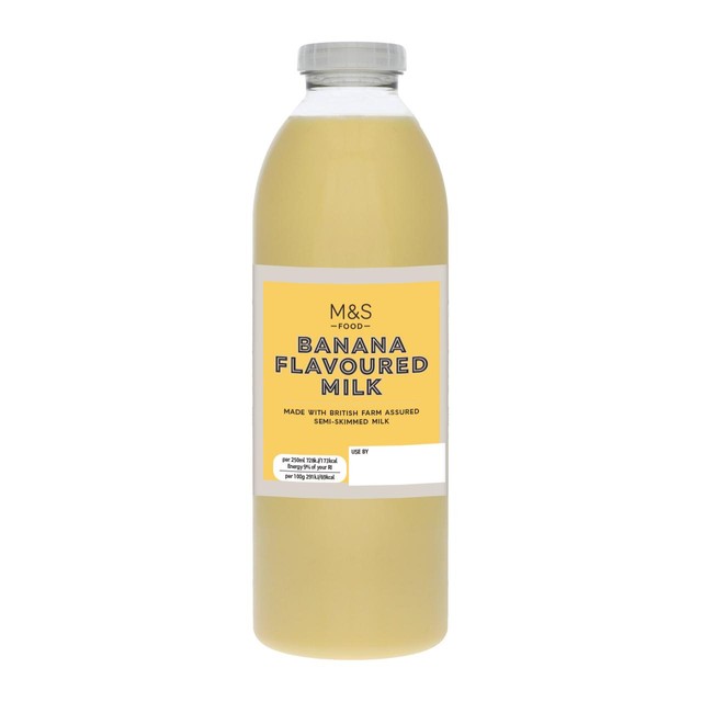 M&S banana flavoured milk drink 750ml, imported from the UK