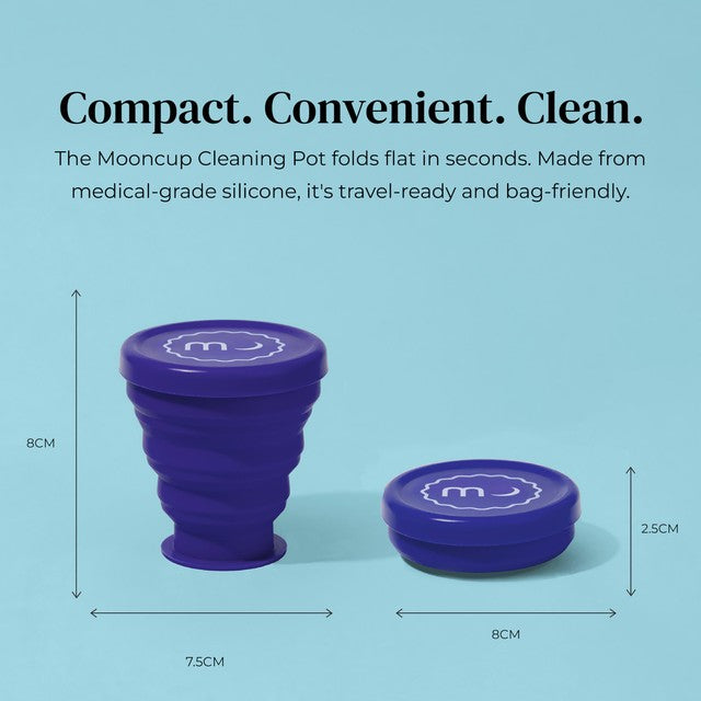 Mooncup menstrual cup cleaning pot, imported from the UK