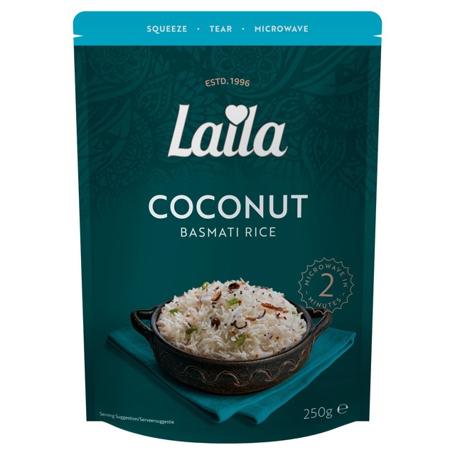 Laila coconut microwave rice 250g, UK version
