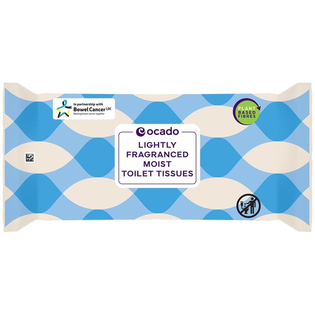 Ocado lightly fragranced moist toilet tissues 40 tissues, imported from the UK
