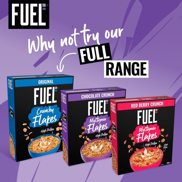 Fuel10K Breakfast Cereal Chocolate Multigrain Flakes 350g, UK version
