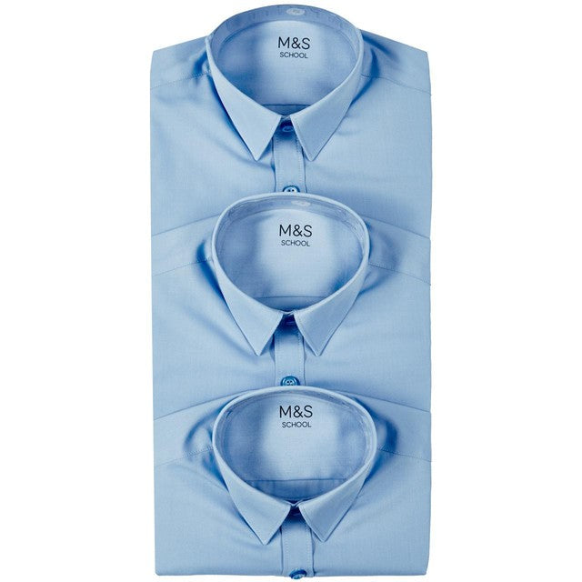 M&S blue school shirts 13-14 years, imported from the UK