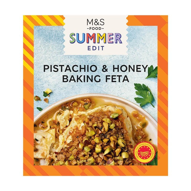 M&S Pistachio & Honey Baking Feta 270g, imported from the UK