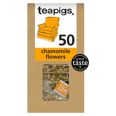 Teapigs Chamomile Flowers Herbal Infusion Tea Bags 50 Bags