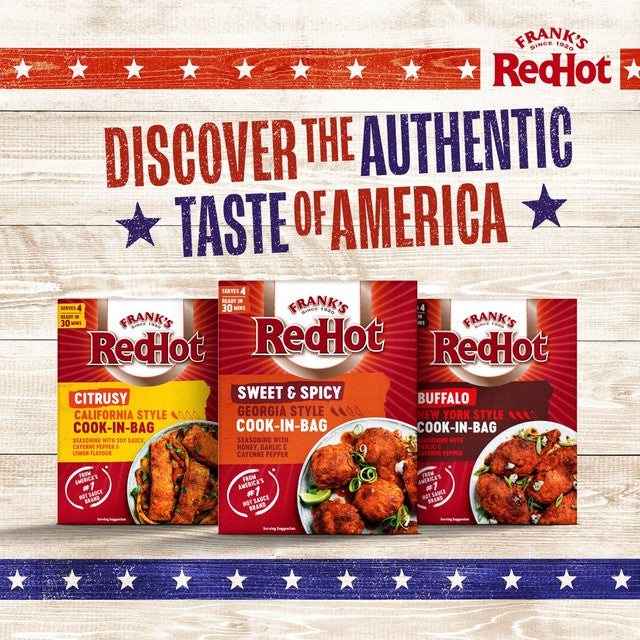 Frank's RedHot Sweet & Spicy Georgia Style Cook-In-Bag Seasoning 25g - British product