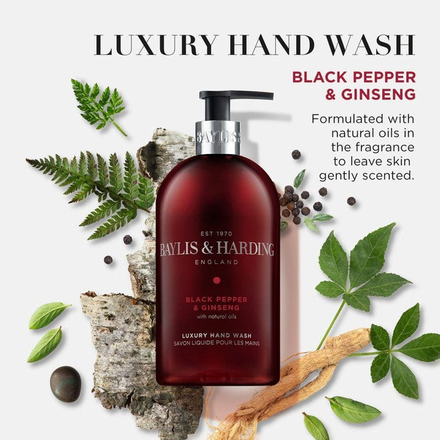 Baylis & Harding Black Pepper & Ginseng hand wash 500ml - British product