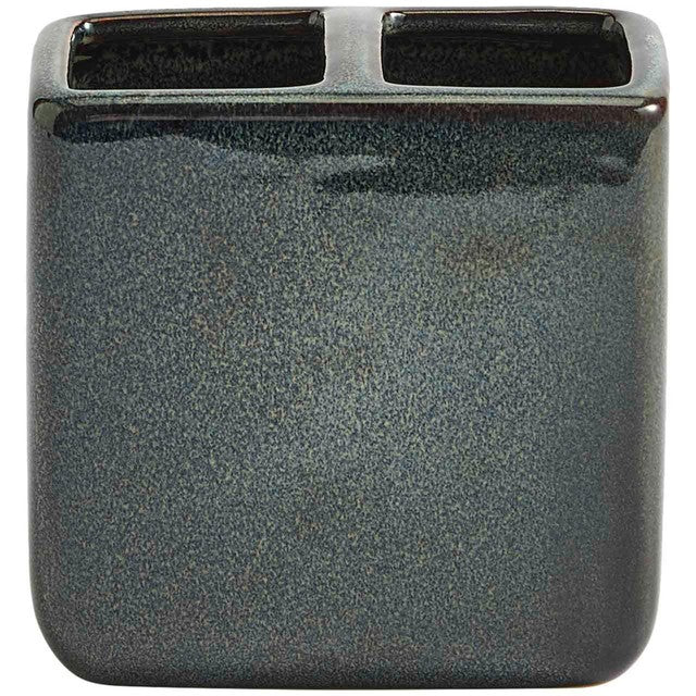 M&S ceramic toothbrush holder blue glazed imported from the UK